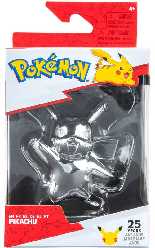 Figurine Pokémon 25 ans Pikachu Argent