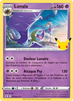 15/25 carte Lunala Holographique Célébrations