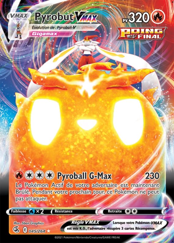 045/264 carte Pyrobut V-Max Poing de fusion