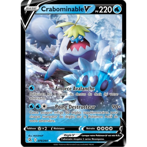 076/264 carte Crabominable V Poing de fusion