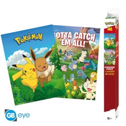 POKEMON Set 2 Chibi Posters Décorations (52 x 38cm)