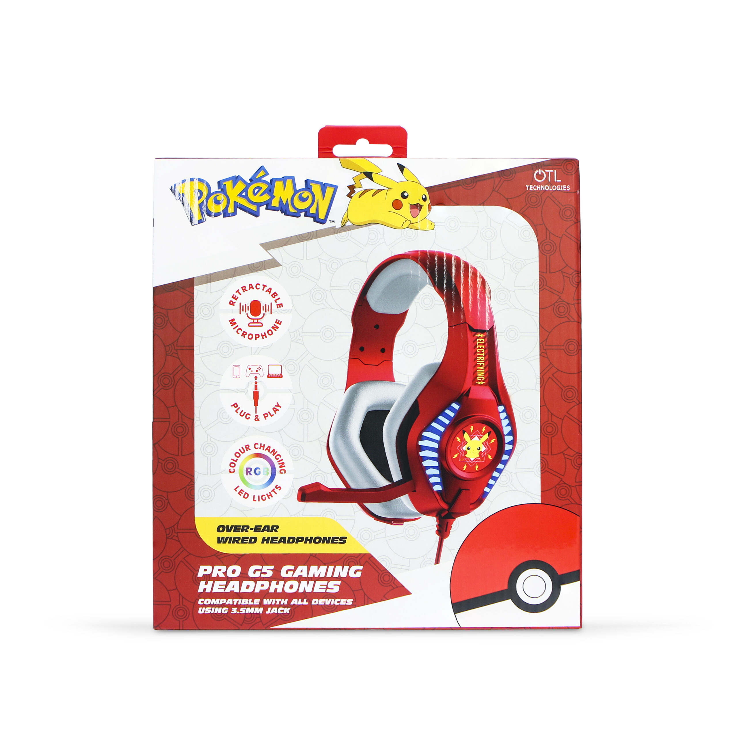 Casque gaming filaire Pikachu Pro G5 + micro - Game on (compatible PS5, PS4, Series X/S...)