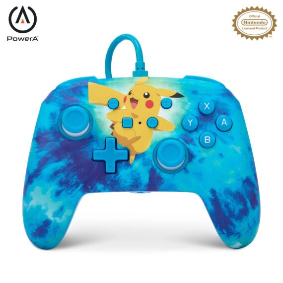 Manette Switch filaire avec palette – Pokémon – Blue Pikachu