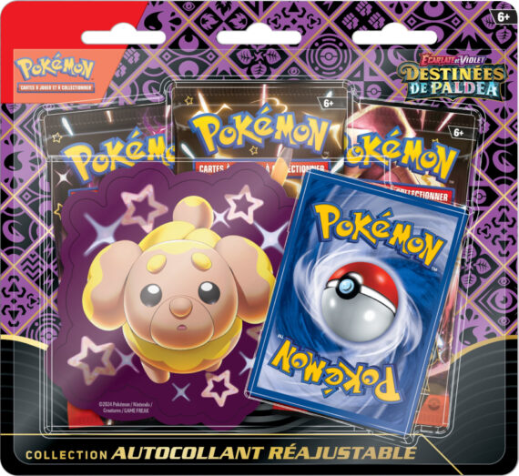 Tripack Pokemon Stickers EV04.5 Destinées de Paldea (modèle aléatoire) (version FR)