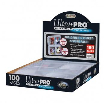 Ultra Pro - 100 feuilles de classeur : Secure Platinum 4 cases pour Toploader