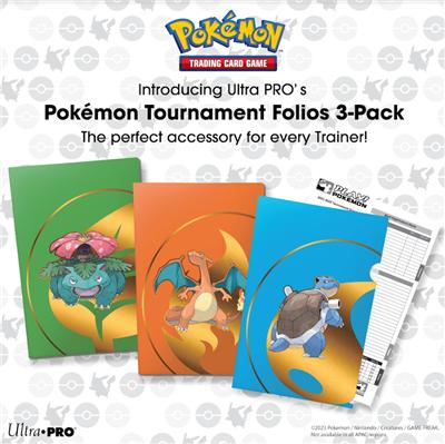 Ultra Pro - 3 pochette organisatrice Pokémon - Dracaufeu, Tortank et Florizarre
